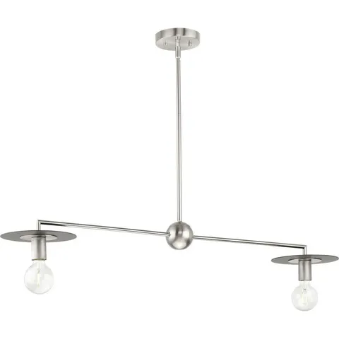 Trimble 2-Light Brushed Nickel Chandelier