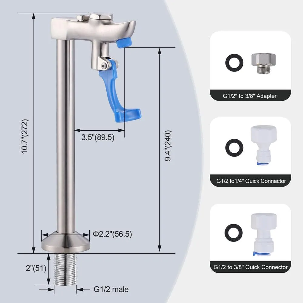 ARCORA Commercial Brushed Nickel Glass Filler Faucet - Single-Handle Deck Mounted, photo 4 of 5