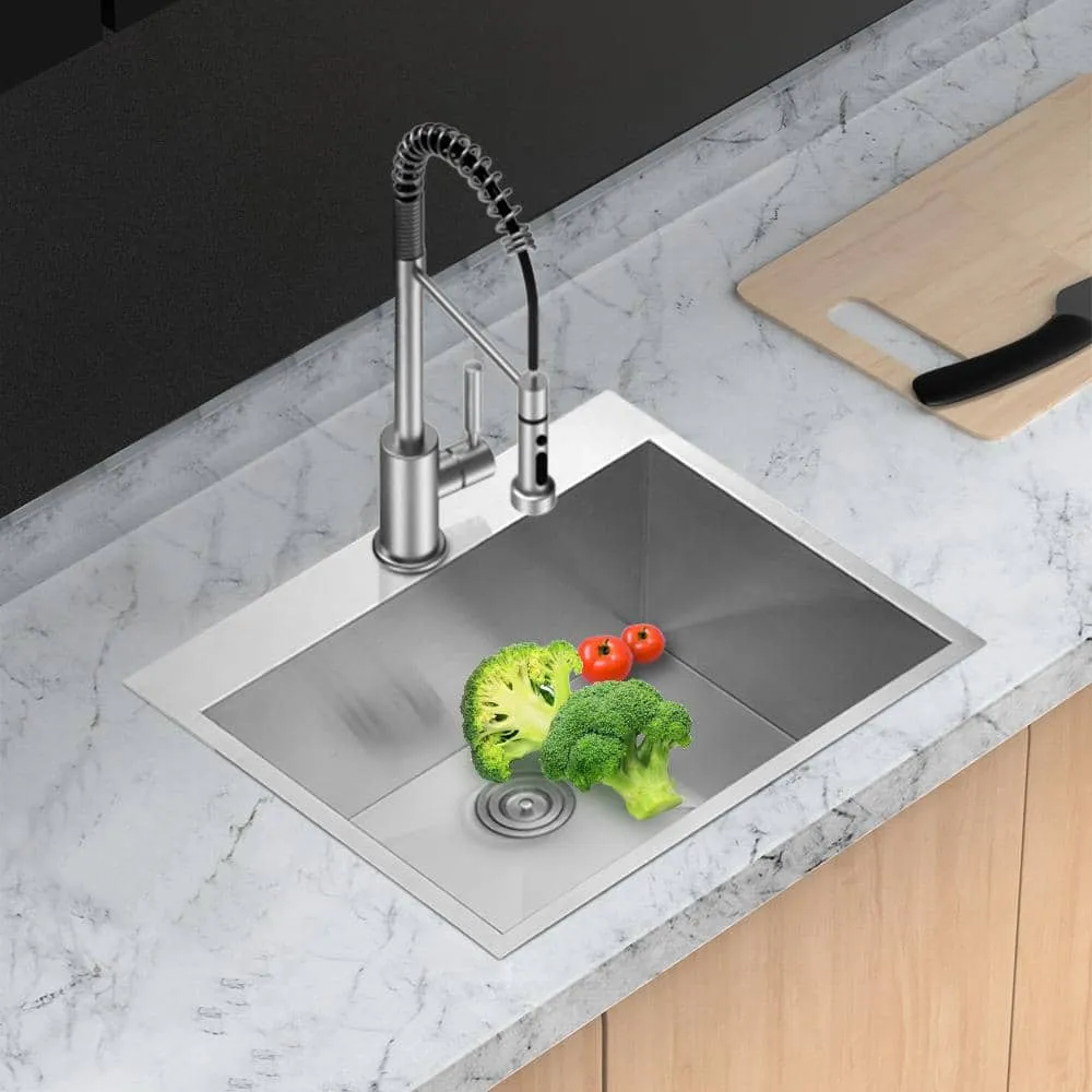 cadeninc 25 x 22 x 12 Inch Single Bowl Drop-In Utility Sink, photo 6 of 6
