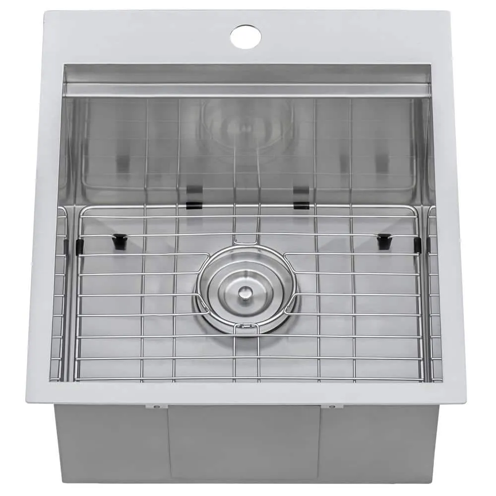 Ruvati 21 x 20 x 12 inch Drop-in Topmount Laundry Utility Workstation Sink 16 Gauge Stainless Steel, photo 5 of 8