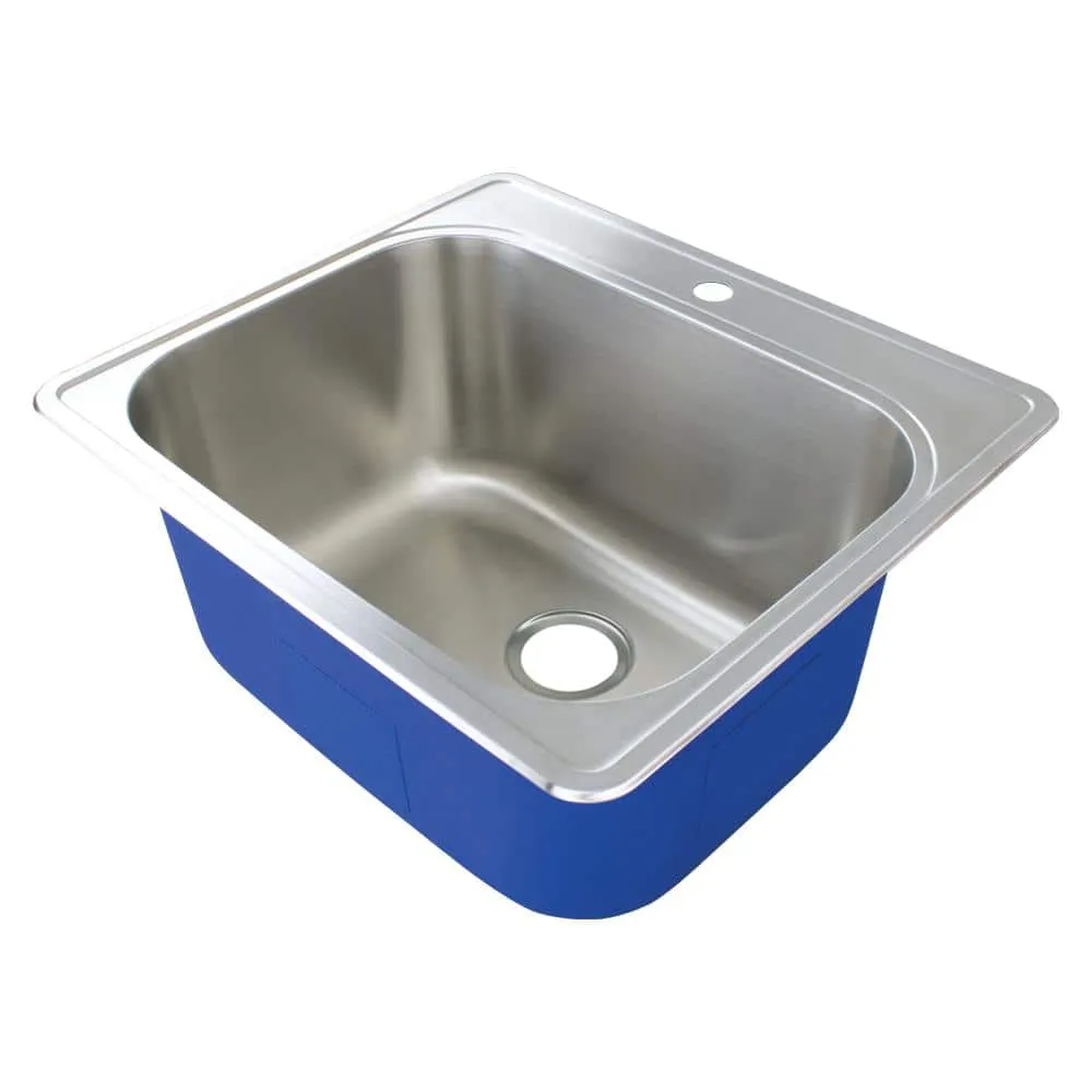 Transolid Meridian 25 in. x 22 in. Stainless Steel Drop-In Laundry Utility Sink Kit, photo 8 of 10