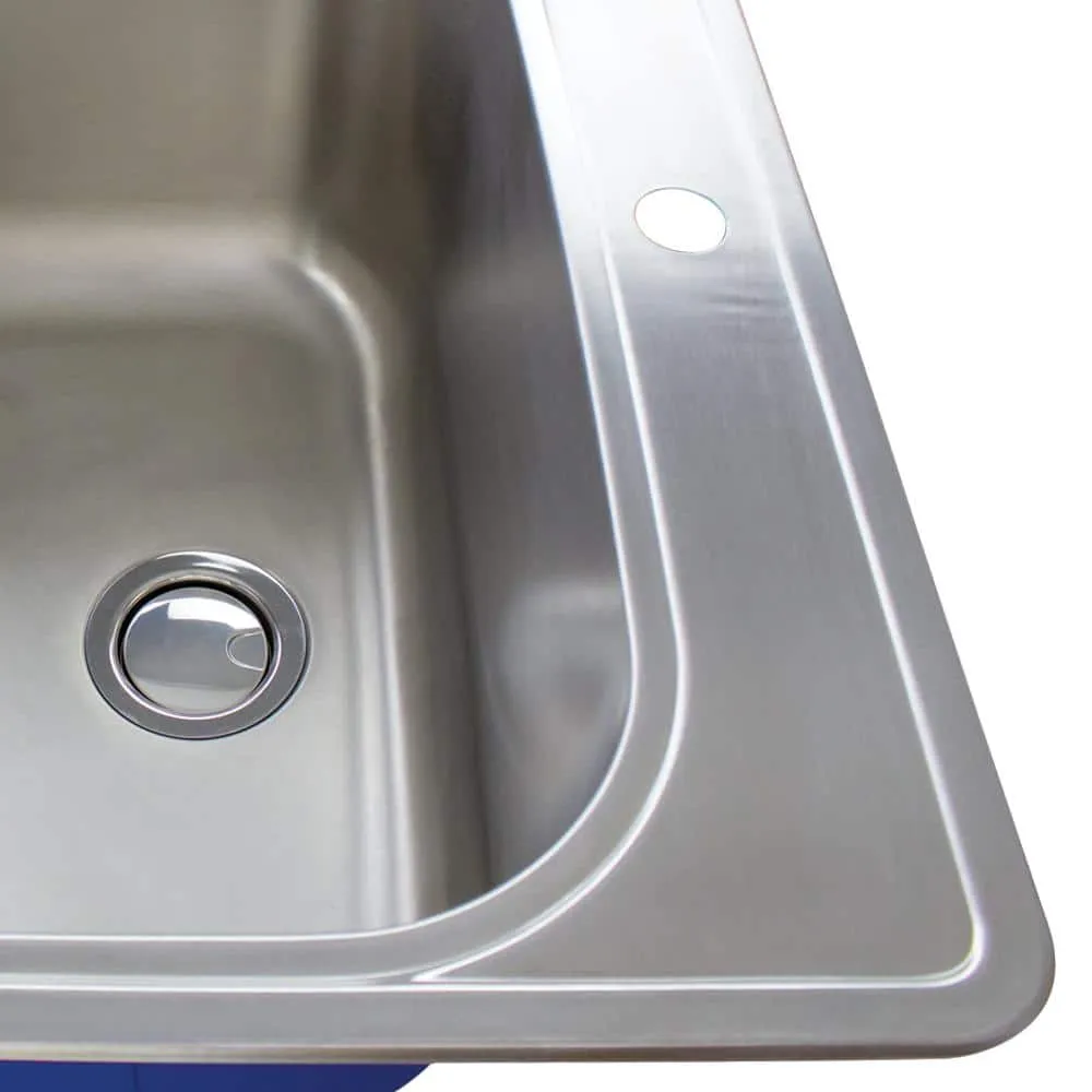 Transolid Meridian 25 in. x 22 in. x 12 in. Stainless Steel Drop-in Laundry/Utility Sink Kit with 4-Hole, photo 10 of 12