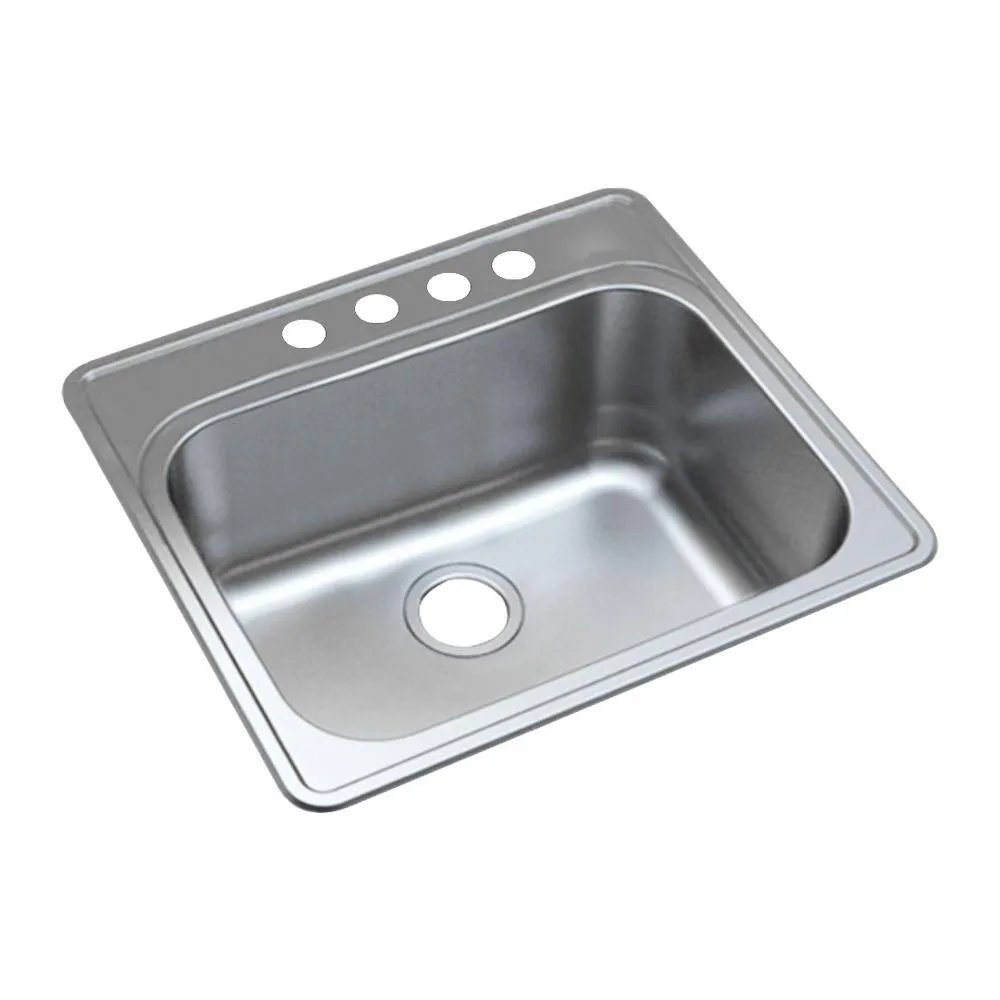 Transolid Meridian 25 in. x 22 in. x 12 in. Stainless Steel Drop-in Laundry/Utility Sink Kit with 4-Hole, photo 9 of 12