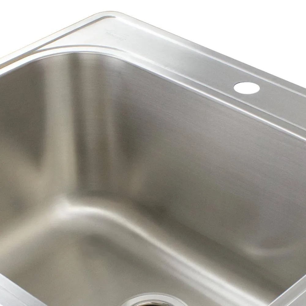 Transolid Meridian 25 in. x 22 in. x 12 in. Stainless Steel Drop-in Laundry/Utility Sink Kit with 4-Hole, photo 12 of 12