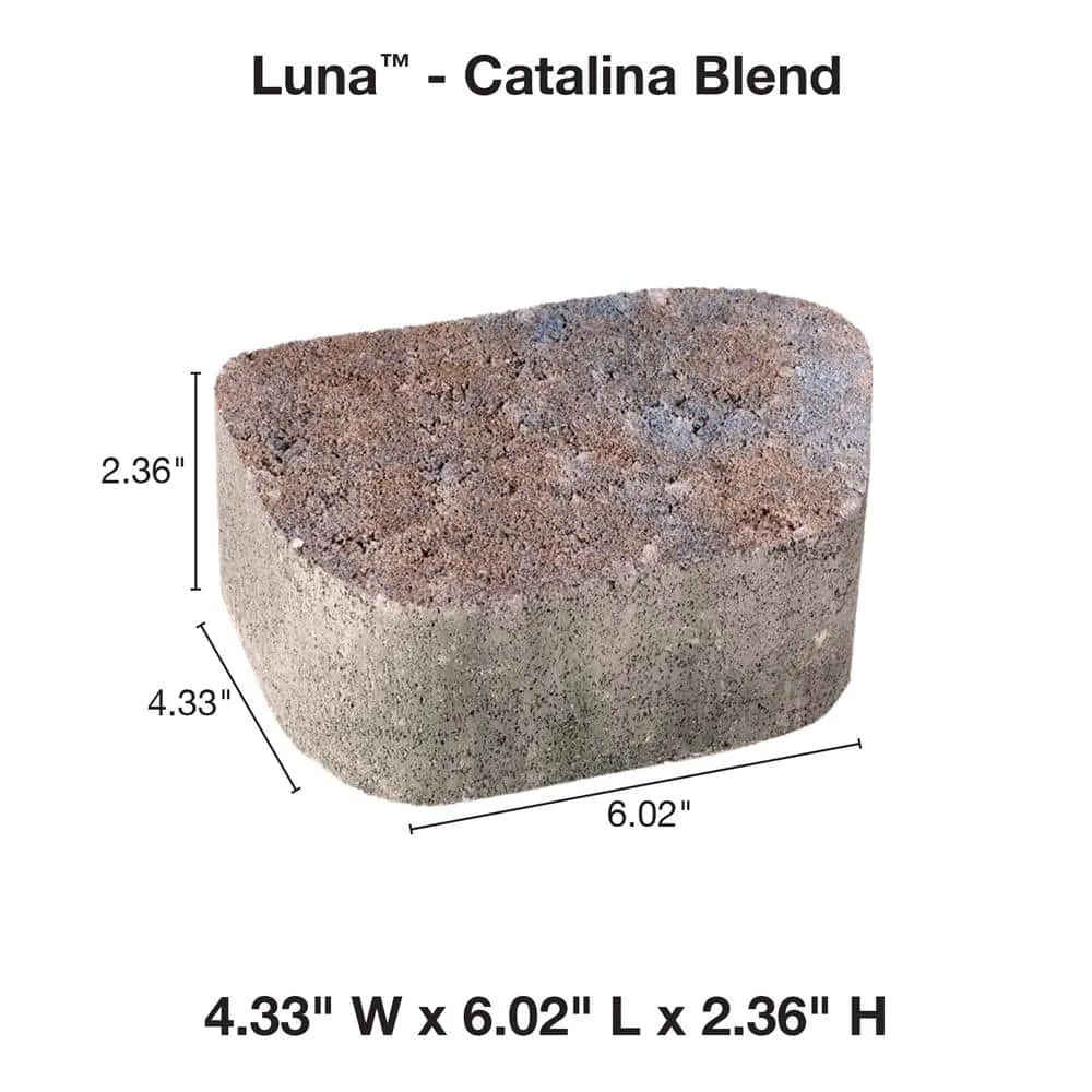 Pavestone Luna 6.02 in. L x 4.33 in. W x 2.36 in. H Catalina Blend Concrete Paver (640-Pieces/115.9 sq. ft./Pallet), photo 4 of 4