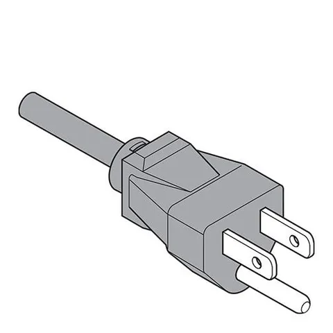 SERVO-DRIVE Power Cord, 78-3/4 in. (2 m), Black Nylon, 3-Prong Plug