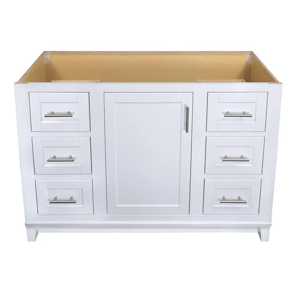 Kinghurst 48 in. W x 21 in. x 33.5 in. H D Bathroom Vanity Cabinet Only in White, photo 6 of 24