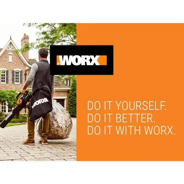 Worx TRIVAC 2.0 70 MPH 600 CFM Electric 12 Amp 3-in-1 Blower, Mulcher, Yard and Lawn Vacuum with Metal Impeller, photo 3 of 12