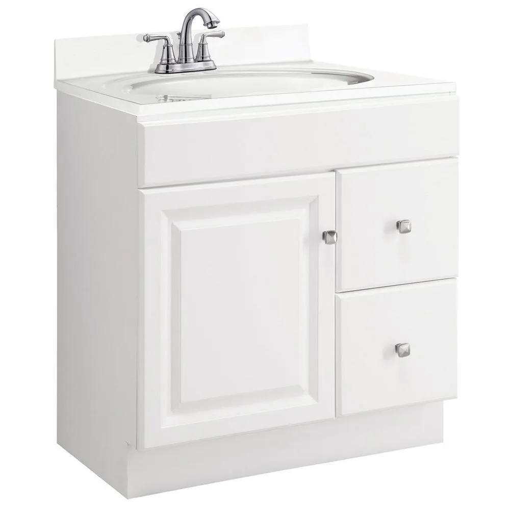 Wyndham 48 in. W x 21 in. H Bathroom Vanity Cabinet Only in White Semi-Gloss, photo 18 of 34