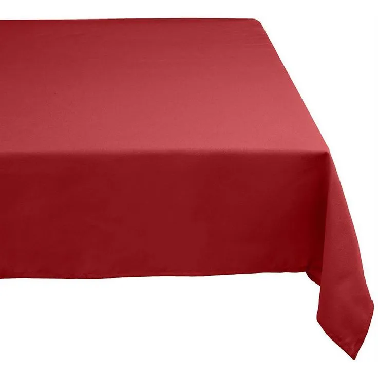 Christmas 60 in. x 104 in. Red Solid Polyester Tablecloth, photo 5 of 5
