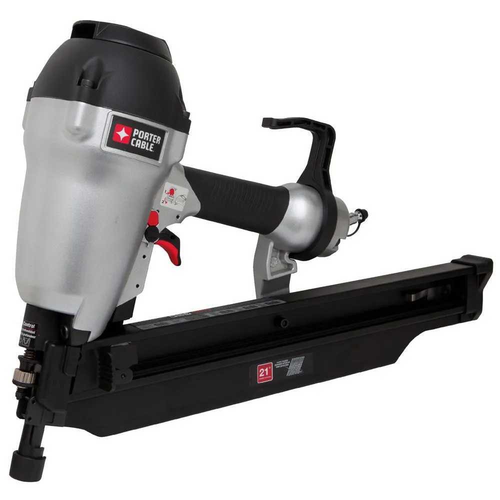21-Degree 3-1/2 in. Full Round Framing Nailer with Bonus Pneumatic 15-Degree Coil Roofing Nailer, photo 4 of 11