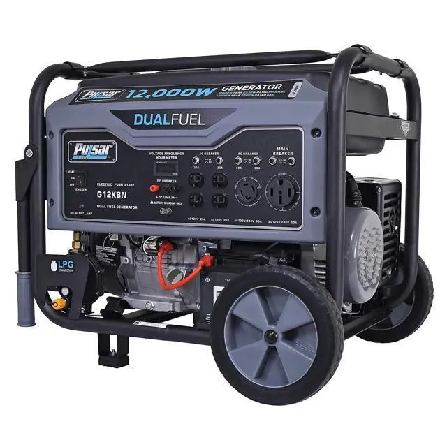 Pulsar 12,000W Dual Fuel Portable Generator in Space Gray with Electric Start, G12KBN, photo 4 of 5