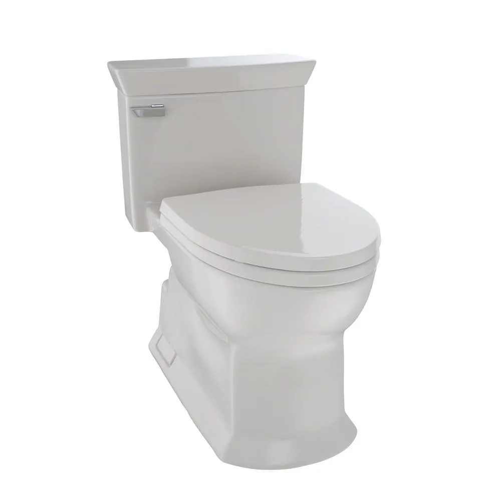 TOTO Eco Soiree 1-Piece 1.28 GPF Single Flush Elongated Skirted Toilet with CeFiONtect in Sedona Beige, photo 3 of 12