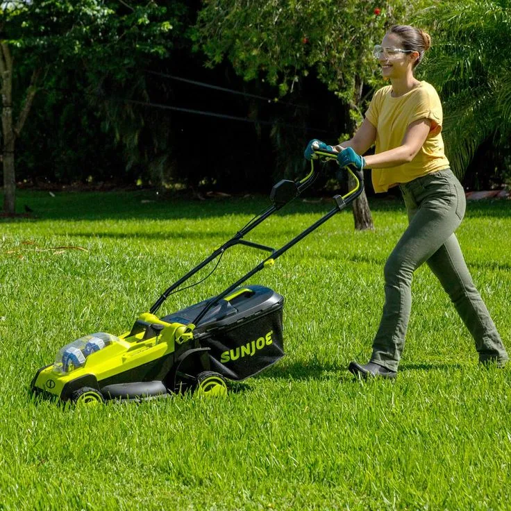 Sun Joe 17 in. 48-Volt iON+ Cordless Electric Walk Behind Push Lawn Mower (Tool Only), photo 5 of 9