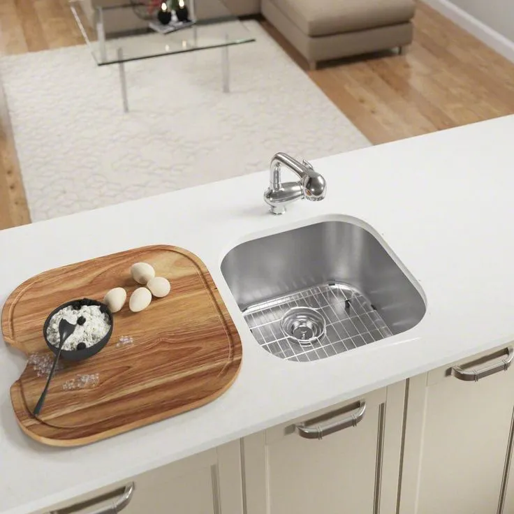 All-in-One Undermount Stainless Steel 20 in. Single Bowl Bar Sink, photo 2 of 2