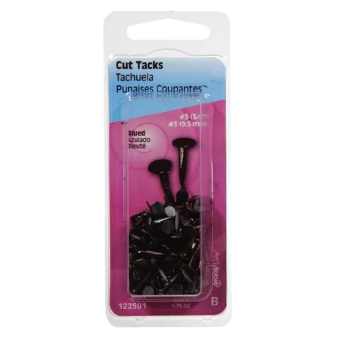 No. 3 × 3/8 in Blue Steel Cut Tacks, 1.75 oz Pack