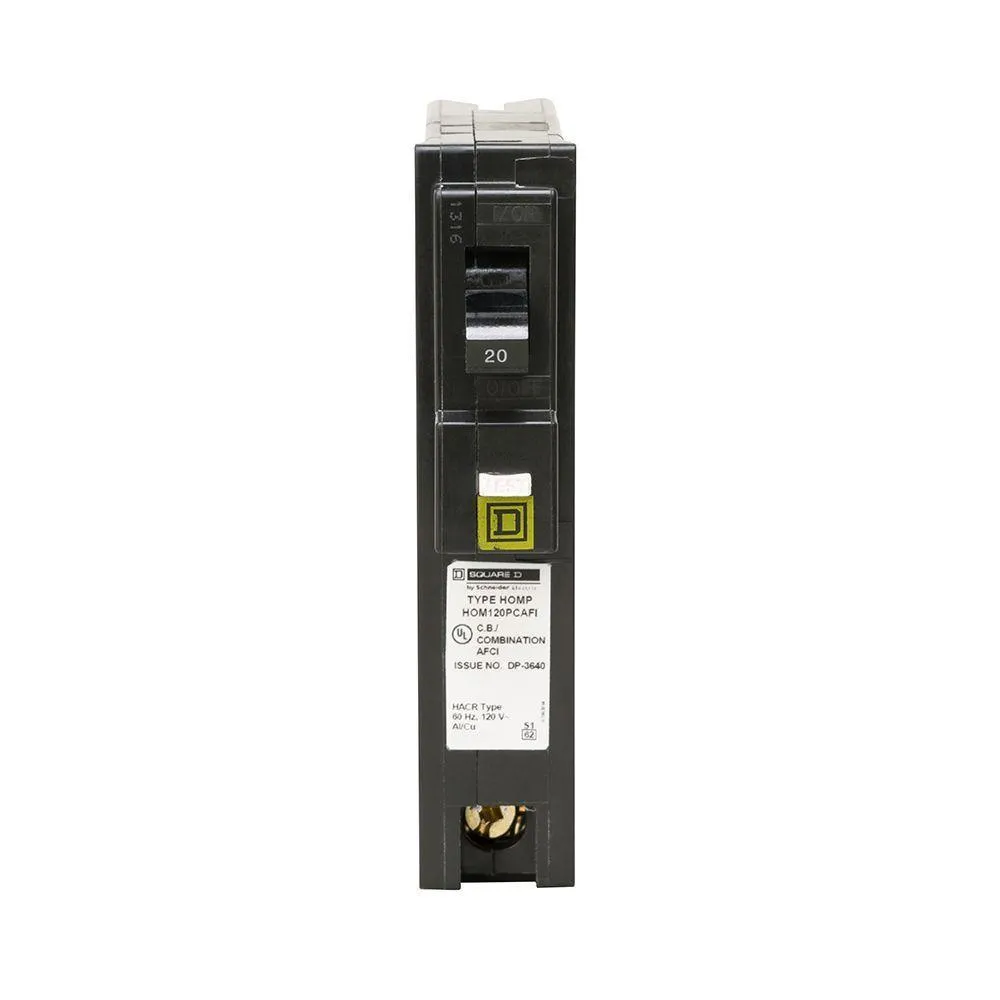 Schneider Electric Square D Homeline 20 Amp Single-Pole Plug-On Neutral Dual Function (CAFCI & GFCI) Circuit Breaker, HOM120PDFC, photo 6 of 22