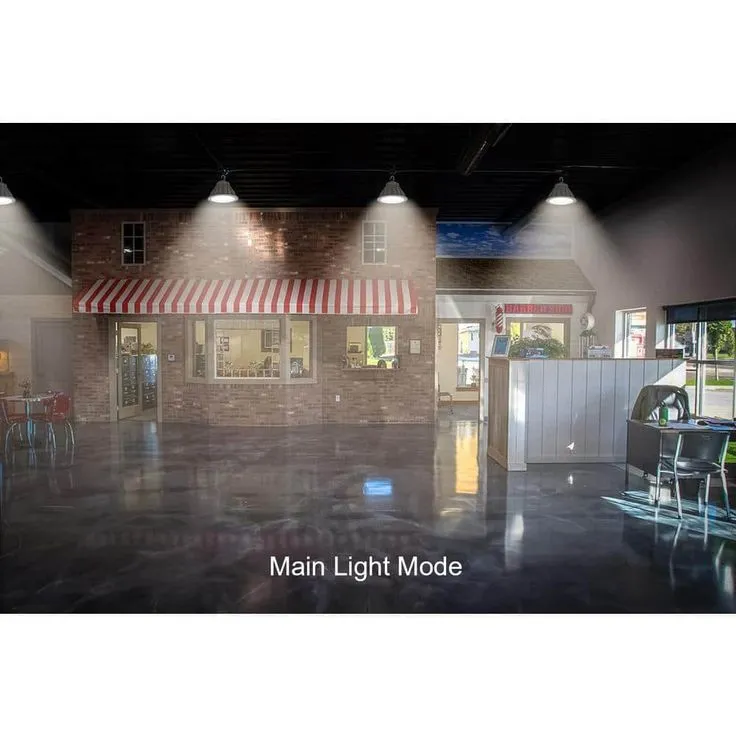 Commercial Electric 11 in. White Integrated LED Low Bay Light with Uplight, at 9000 Lumens, 5000K Daylight, photo 4 of 7