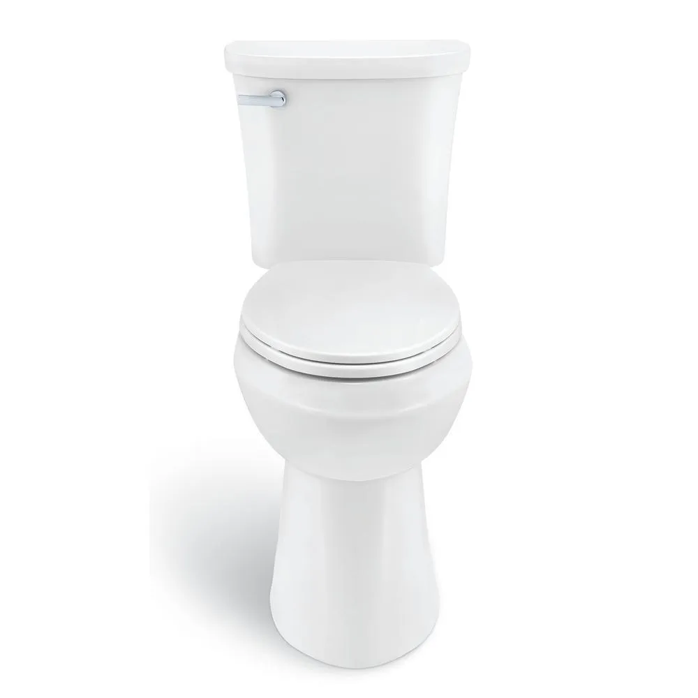 Power Flush 2-Piece 1.28 GPF Single Flush Elongated Toilet in White with Slow-Close Seat Included (3-Pack), photo 6 of 12