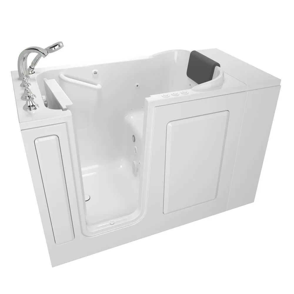 Gelcoat Premium Series 48 in. x 28 in. Left Hand Walk-In Whirlpool and Air Bathtub in Linen, photo 17 of 18