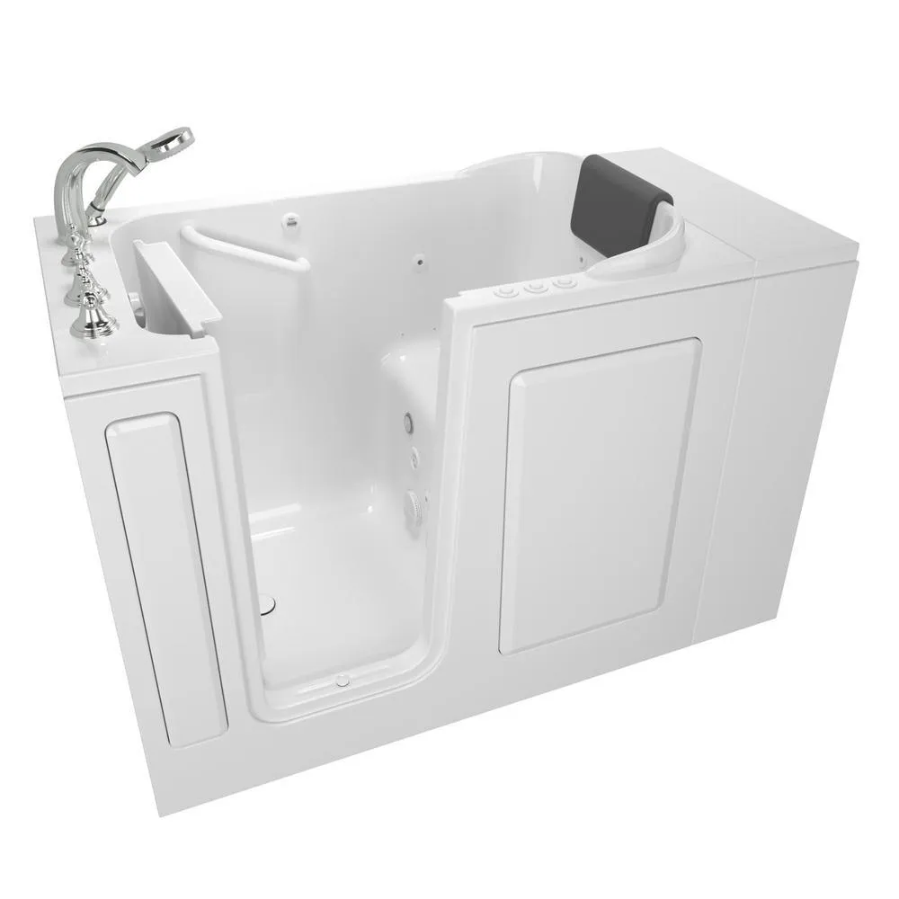 Gelcoat Premium Series 48 in. Right Hand Walk-In Whirlpool and Air Bathtub in White, photo 17 of 18
