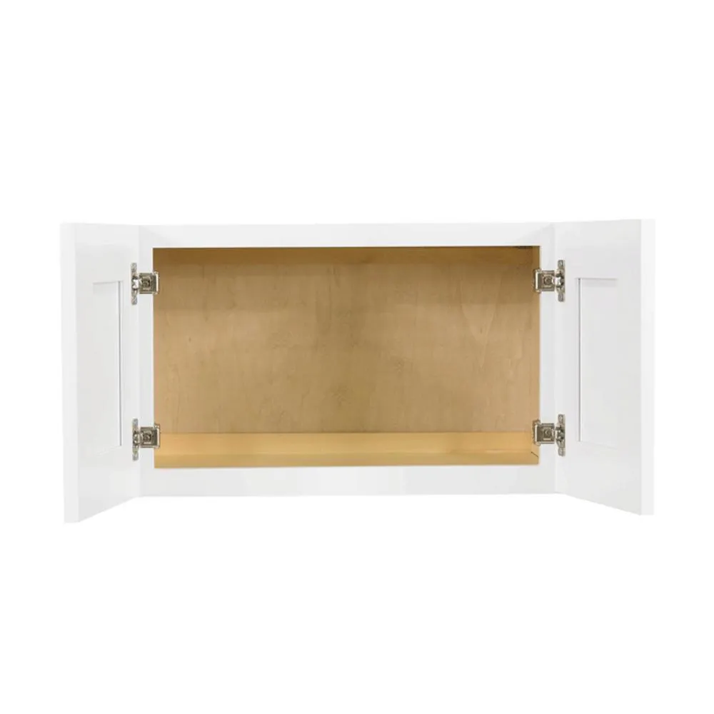 Lancaster Shaker Assembled 24x18x12 in. Wall Cabinet with 2 Doors No Shelf in White, photo 2 of 6