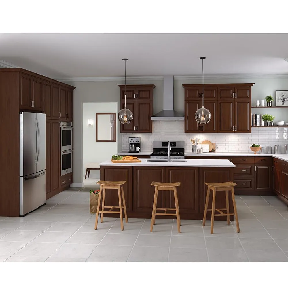 Benton Assembled 18x84x24 in. Pantry Cabinet with Adjustable Shelves in Amber, photo 2 of 15
