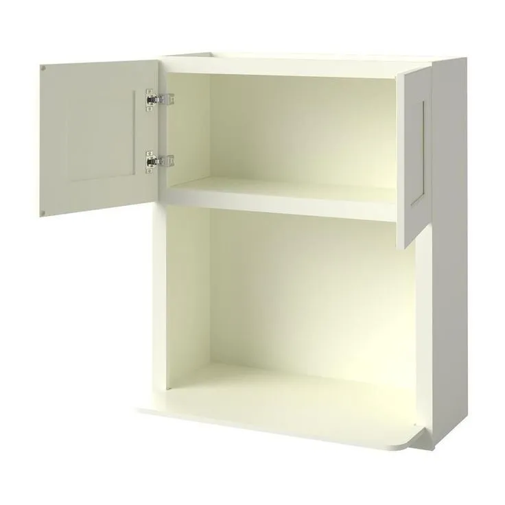 allen + roth Aveley 30-in W x 36.125-in H x 12-in D Linen Maple Door Wall Semi-Custom Cabinet, photo 2 of 5