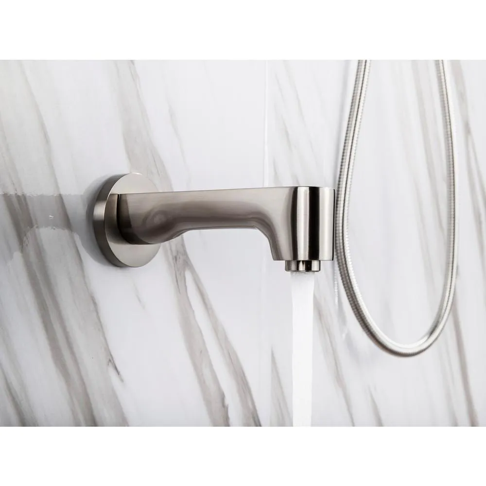 Rain 2-Handle Tub and Shower Faucet System with 3-Setting with 304T Stainless Steel in Brush Nickel(Valve Included), photo 2 of 5