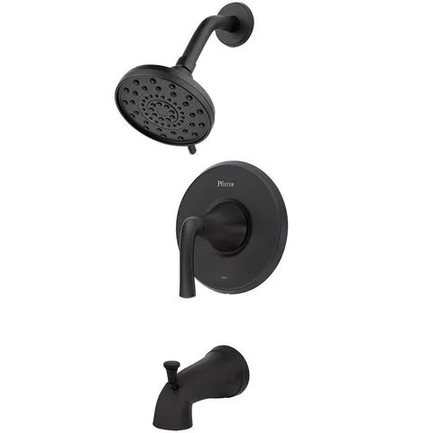 Ladera Single-Handle 3-Spray Tub and Shower Faucet in Matte Black