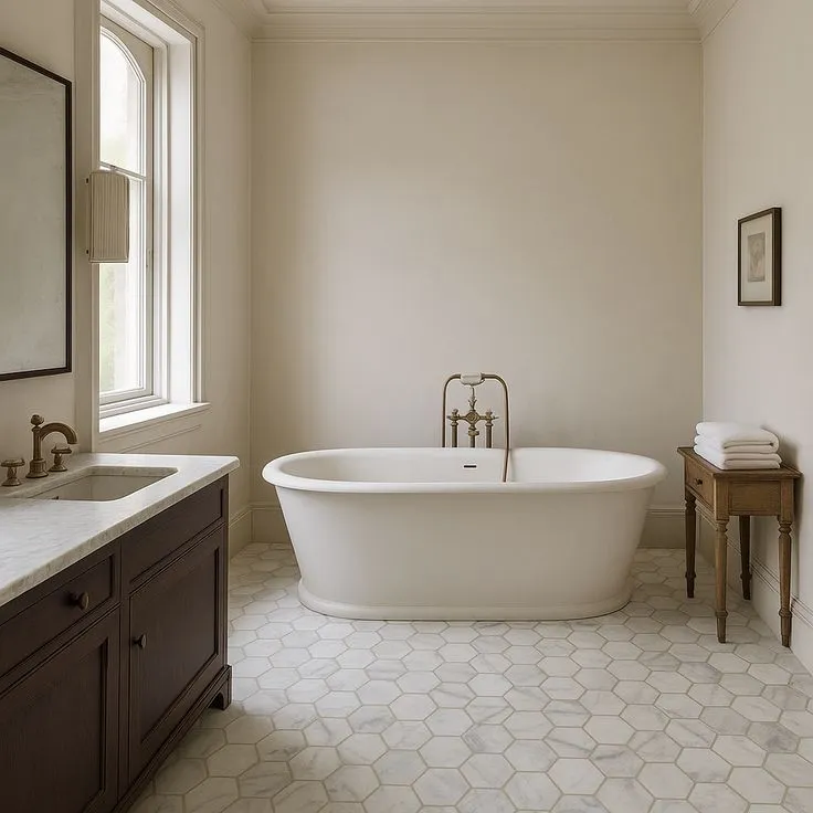 Lifeproof Carrara 10 in. x 12 in. x 6.35mm Ceramic Hexagon Mosaic Floor and Wall Tile (0.81 sq. ft. / piece), photo 4 of 5