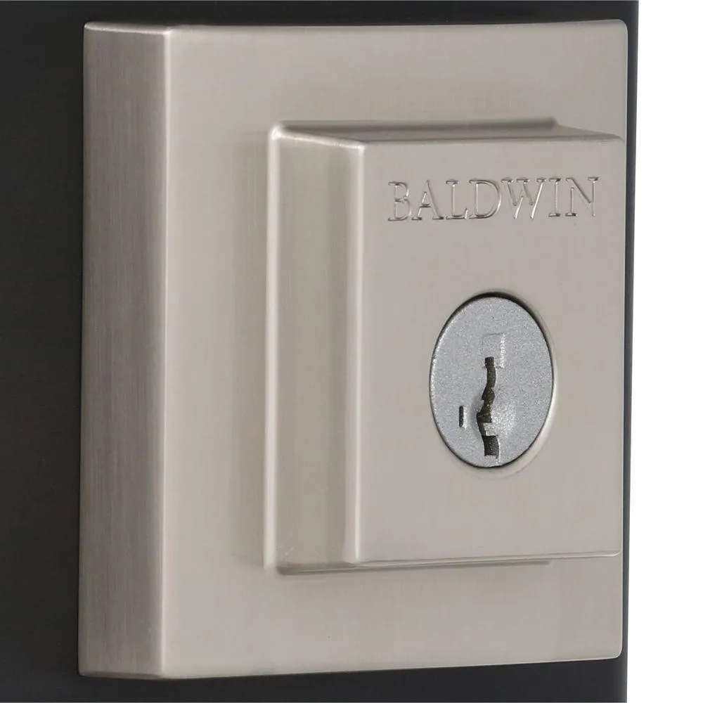 Kwikset Prestige Spyglass Satin Nickel Square Single Cylinder Deadbolt Featuring SmartKey Security, photo 3 of 12