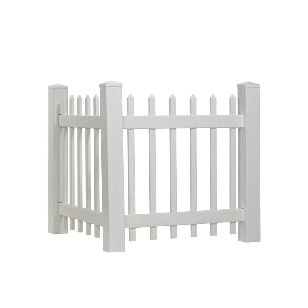 4.5 ft. H x 3.5 ft. W White Vinyl Privacy Corner Accent Fence Panel Kit, photo 7 of 7
