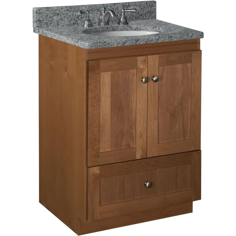 Shaker 42 in. W x 21 in. D x 34.5 in. H Vanity Cabinet Only in Natural Alder, photo 47 of 47
