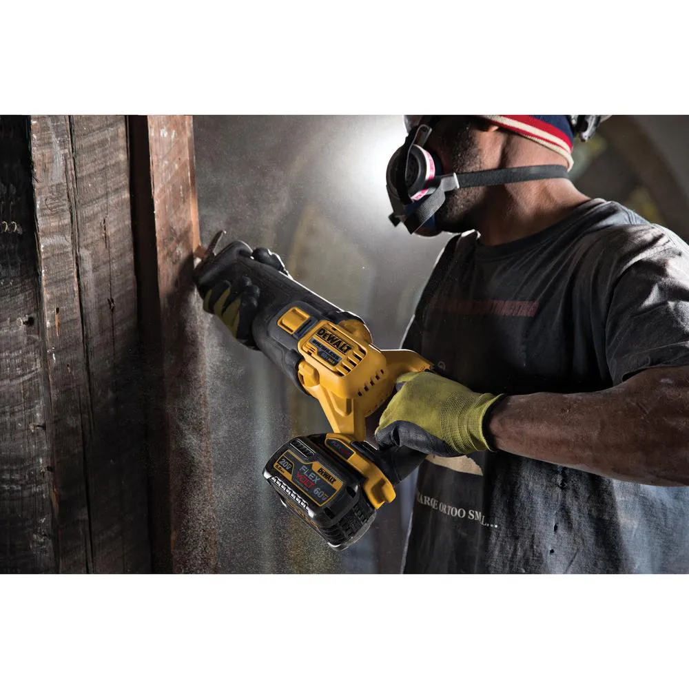 DEWALT FLEXVOLT 60-Volt MAX Lithium-Ion Cordless Brushless Reciprocating Saw with (2) Batteries 2Ah, Charger and Bonus Battery, photo 9 of 12