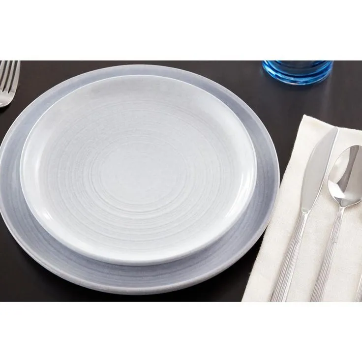 Blakely 16-Piece Reactive Glaze Raindrop Blue Stoneware Dinnerware Set (Service for 4), photo 4 of 6