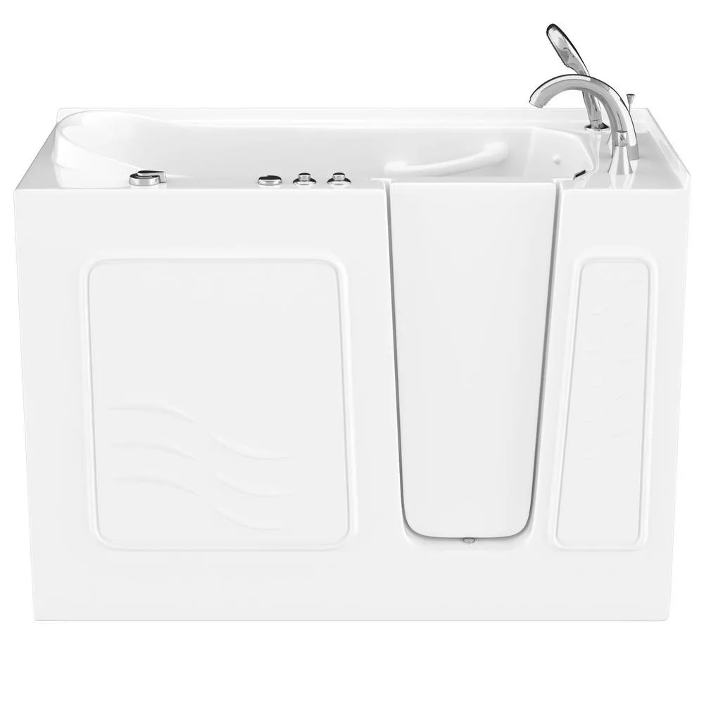 Universal Tubs HD Series 53 in. Right-Drain Quick Fill Walk-In Whirlpool Bathtub with Powered Fast Drain, White, photo 14 of 26