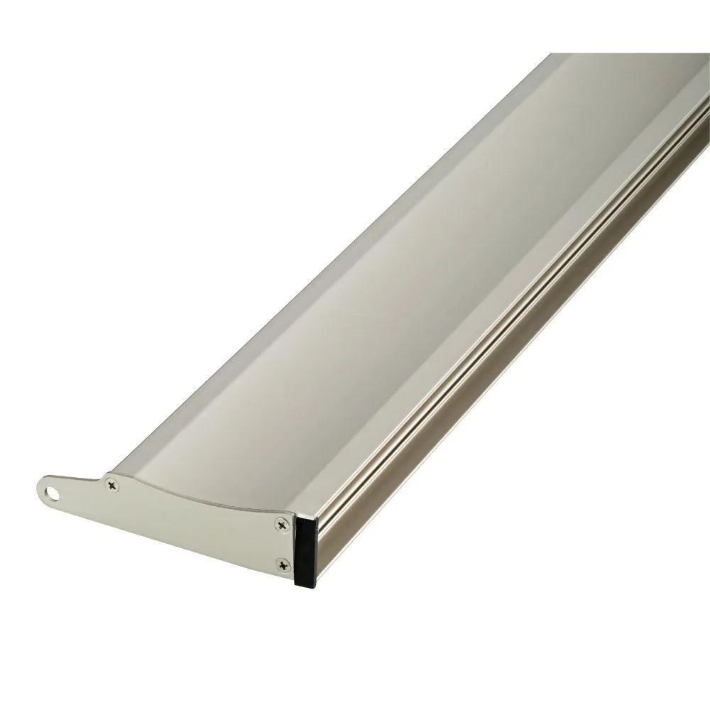 27 in. to 36 in. Semi-Frameless Contemporary Pivot Shower Door Track Assembly Kit in Bronze, photo 4 of 5