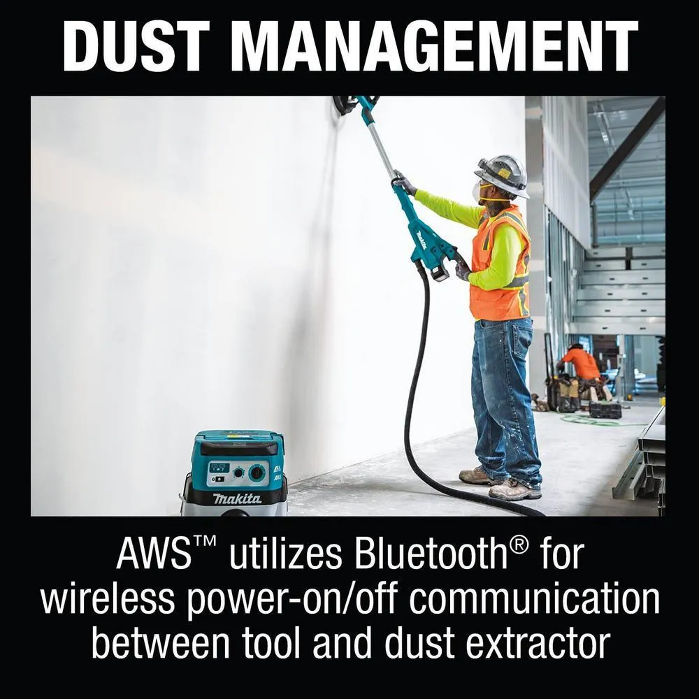 Makita 5.0 Ah 18-Volt LXT Lithium-Ion Brushless Cordless 9 in. Drywall Sander Kit, AWS Capable with bonus 18V LXT Cut-Out Saw, photo 11 of 14