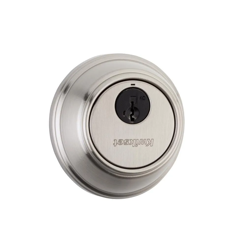 Kwikset 816 Series Satin Nickel Single Cylinder Key Control Deadbolt featuring SmartKey Security, photo 9 of 14
