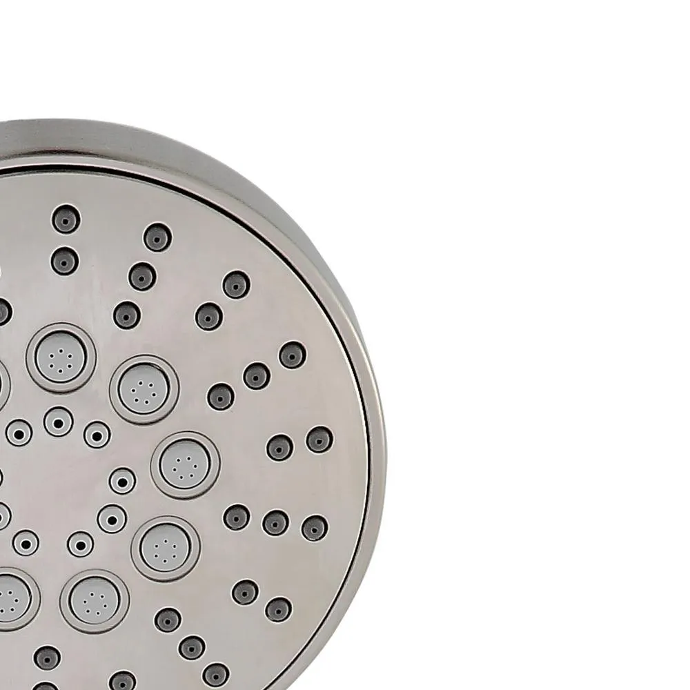 Modern 6-Spray 4.5 in. Single Wall Mount Handheld Adjustable Shower Head in Brushed Nickel, photo 6 of 9