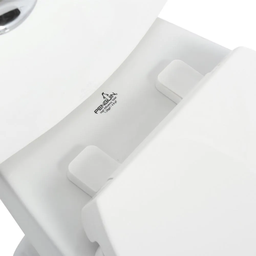 2-pc. 1.28 GPF Single Flush Elongated Toilet with Patented Overflow Protection Technology in White with Seat, photo 3 of 12