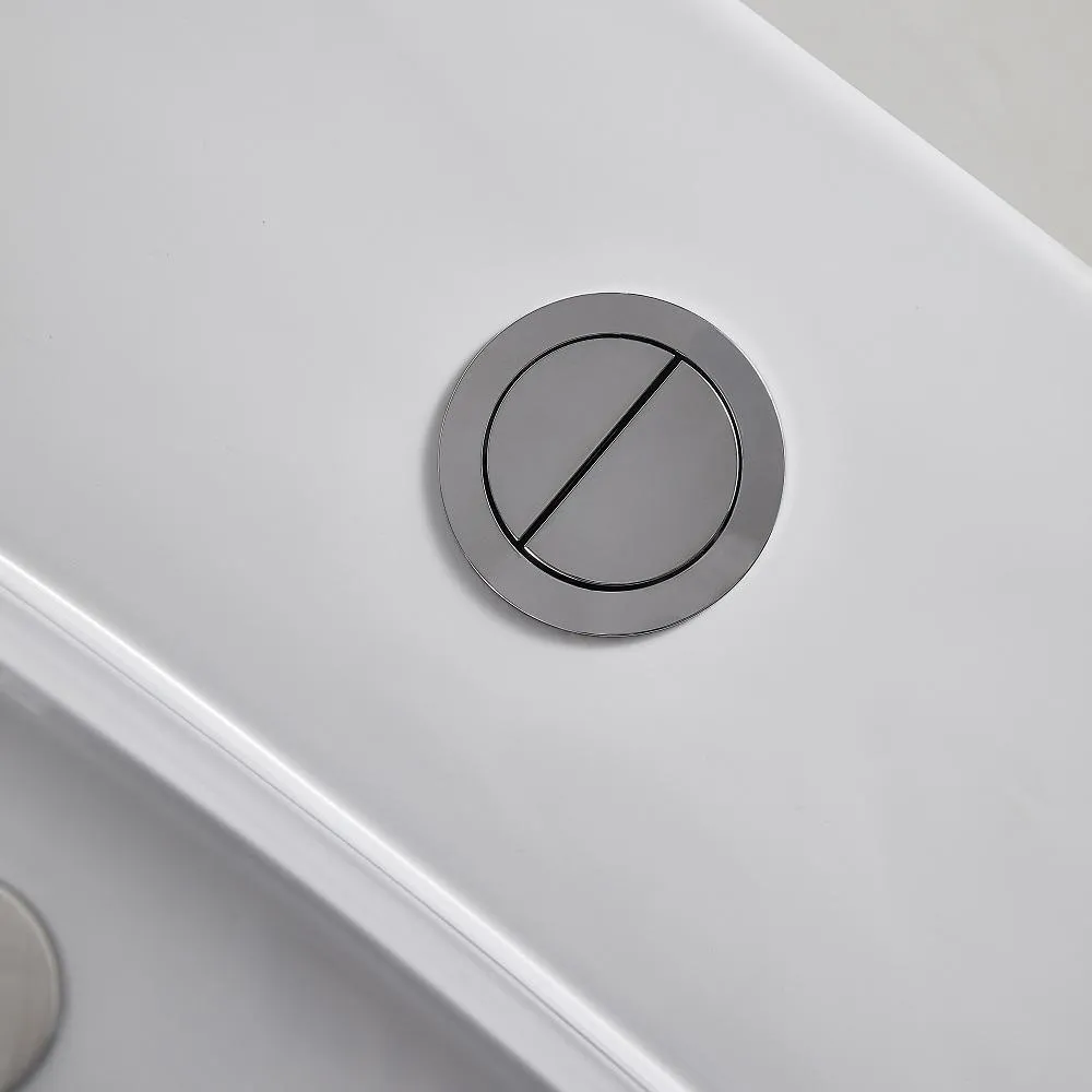 1-Piece 1.28 GPF Dual Flush High Efficiency Elongated Toilet in White, Seat Included, photo 6 of 7