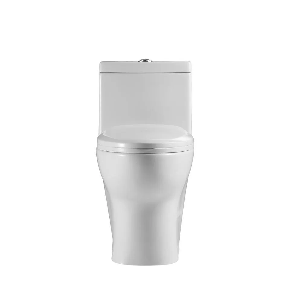 Dual Flush 1-piece 1.28/1.6 GPF Elongated One Piece Toilet with Soft Closing Seat, photo 3 of 9