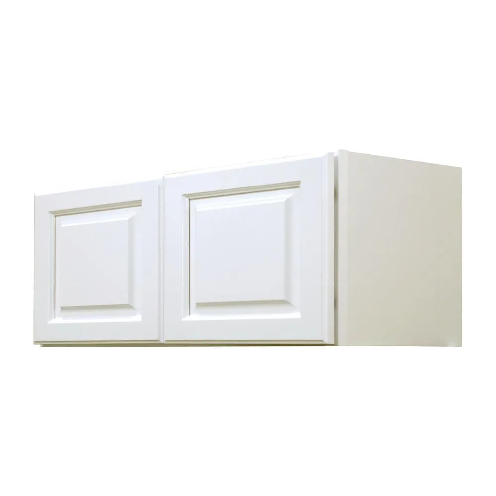 Newport Ready to Assemble 30x18x12 in. 2-Door Wall Cabinet with No Shelves in Classic White, photo 2 of 4