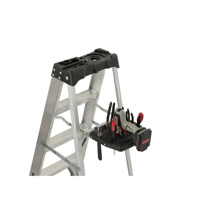 Louisville Ladder 6' Aluminum Step Ladder, 10' Reach, 250 lbs Load Capacity, W-2112-06S, photo 8 of 9