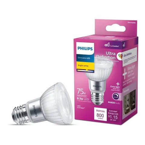 75-Watt Equivalent PAR20 High Output Dimmable Flood LED Light Bulb in Bright White