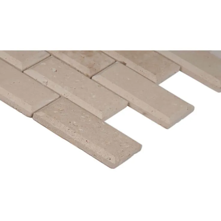 MSI Tuscany Ivory 12 in. x 12 in. x 10mm Honed Beveled Travertine Mesh-Mounted Mosaic Tile (10 sq. ft. / case), photo 5 of 6