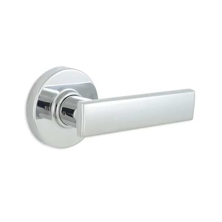 Westwood Satin Nickel Hall and Closet Door Lever with Round Rose (4-Pack), photo 2 of 7
