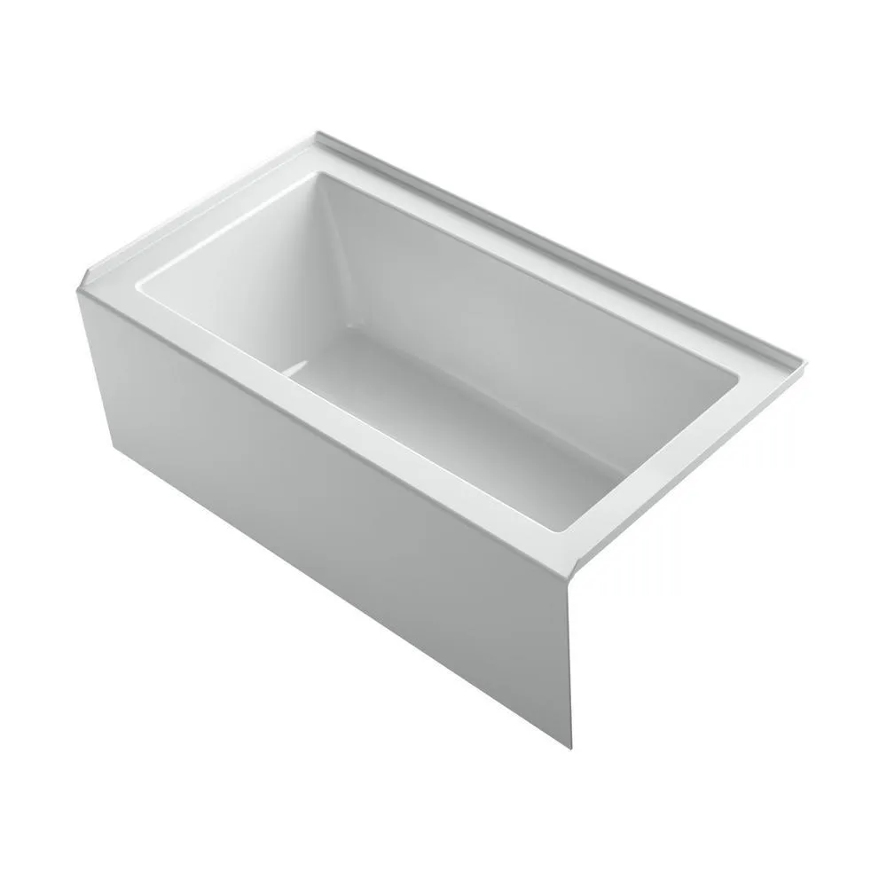 Underscore 60 in. Acrylic Right-Hand Drain Rectangular Alcove Bathtub in White, photo 7 of 11